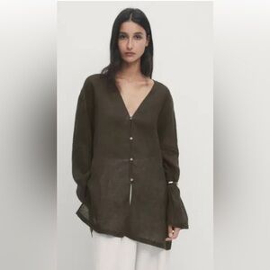 Massimo Dutti Linen blouse size S (oversized)